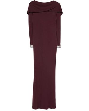 Stephane Rolland Maxi Jurk Met Versierde Manchetten - Rood