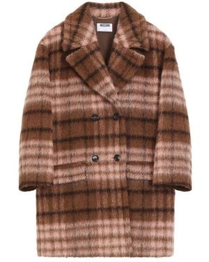 Moschino Double-Breasted Coats - Brown
