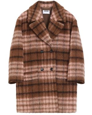Moschino Double-Breasted Coats - Brown