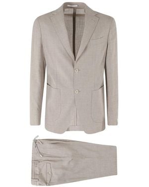 Eleventy Single Breasted Suits - Grey