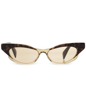 McQueen Accessoires ,Bruin ,Zonnebril Met Kattensnoet
