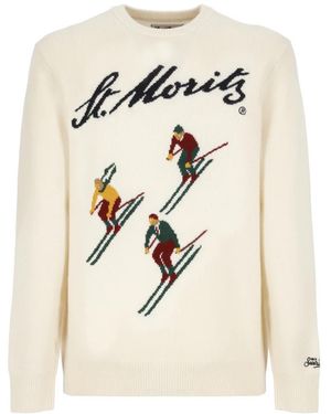 MC2 Saint Barth Round-Neck Knitwear - Natural