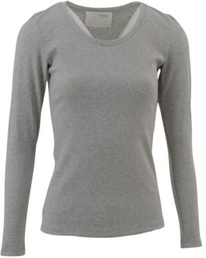 Brand Unique Long Sleeve Tops - Gray
