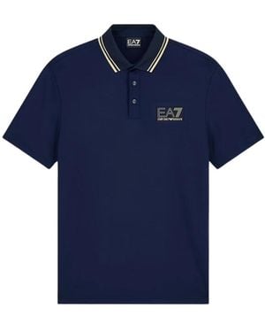 EA7 Polo Premium Label - Blau