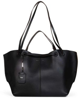 Max Mara Tassen ,Zwart ,Leer Mixed Doubles Leren Tote Bag