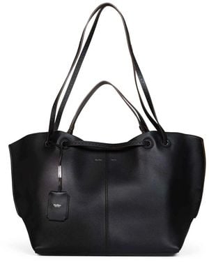 Max Mara Tassen ,Zwart ,Leer Mixed Doubles Leren Tote Bag
