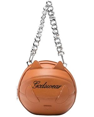 Gcds Tassen ,Bruin ,Leer Cat-Shape Basketball Tote Bag