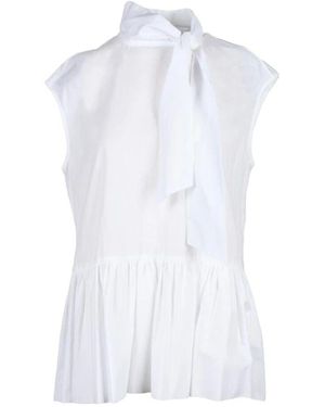 L'Autre Chose Baumwollbluse - Weiß