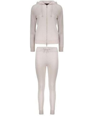 Moorer Full-Zip-Kapuzenpullover - Weiß