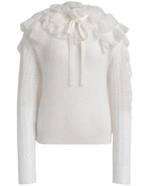 Alberta Ferretti Round-Neck Knitwear - Blanco