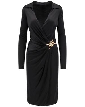 Versace Midi Wrap Dress - Black