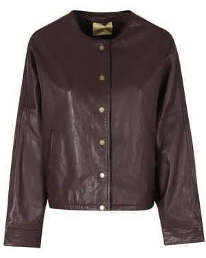 Momoní Leather Jackets - Marrón