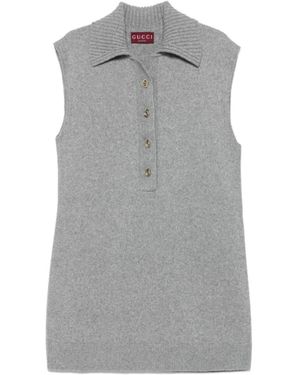 Gucci Mini-Jurk Met Knoopsluiting - Grijs