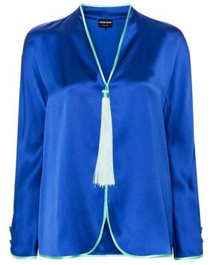 Giorgio Armani Elegante hemden kollektion - Blau