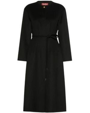 Max Mara Jassen ,Zwart ,Wol Geknoopte Jas