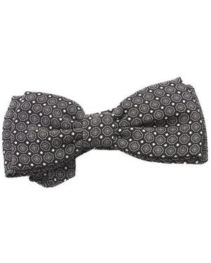 Trussardi Zwarte Zijden Vlinderdas - Grijs