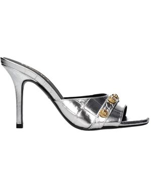 Versace Heeled Mules - Metálico
