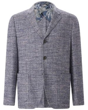 Etro Jassen ,Blauw ,Wol Blazers