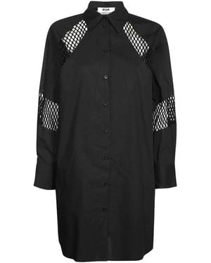 MSGM Shirt Dresses - Black