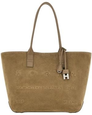 Hogan Tassen ,Katoen Address Shopping Bag - Bruin
