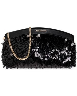 Michael Kors Athena Kleine Pailletten Clutch Zum Umwandeln - Schwarz