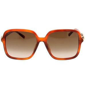 Gucci Piloten-Sonnenbrille - Braun
