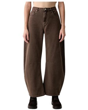Pinko Jeans ,Bruin ,Katoen Emma Egg Broeken