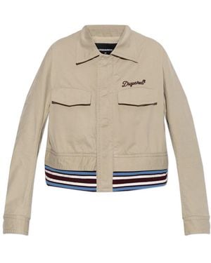 DSquared² Jassen ,Katoen The Cotton Loose-Fit Jacket - Naturel