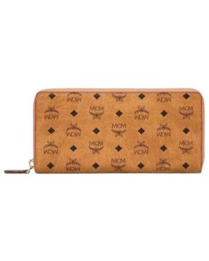 MCM Accessoires ,Bruin ,Polyester Zip Around Wallet