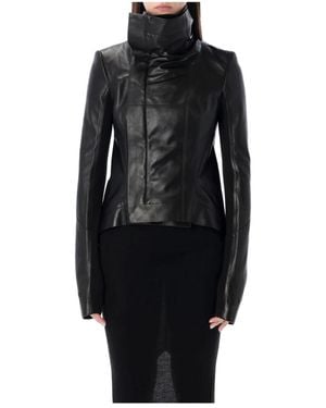 Rick Owens Leather Jackets - Black