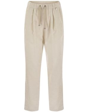 Herno Straight Trousers - Natural