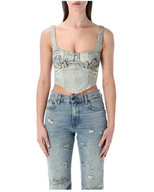 Haikure Sleeveless Tops - Blue