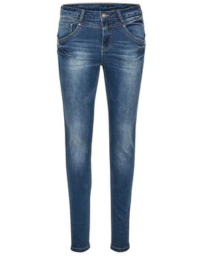 Cream Slim-Fit Jeans - Azul