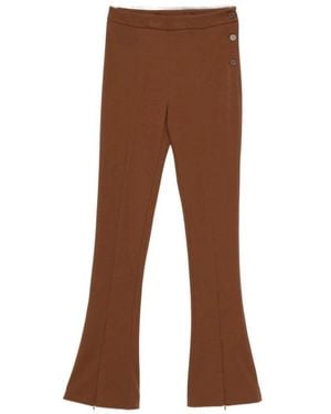 Semicouture Wide Trousers - Brown