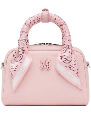 Amiri Tassen ,Roze ,Leer Micro Bowling Bag