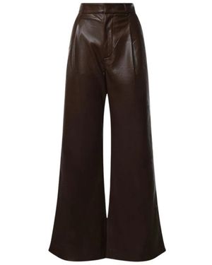 ANDAMANE Sasha Leren Broek - Bruin