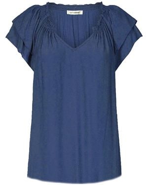 co'couture Himmelblaue Sunrise Top Bluse