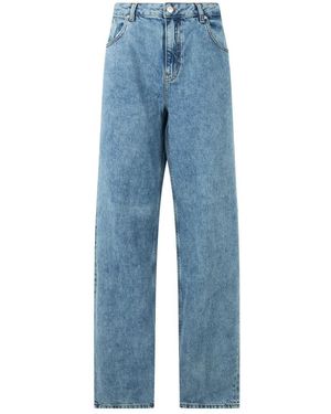 Moschino Jeans ,Blauw ,Denim High-Waist Denim Pants