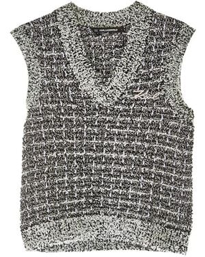 KARL LAGERFELD V-Neck Knitwear - Grey