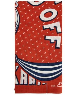 Kapital Accessoires ,Rood ,Katoen Ikari Makuri Bandana
