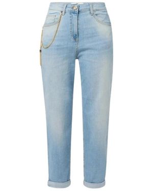 Elisabetta Franchi Cropped Jeans - Azul