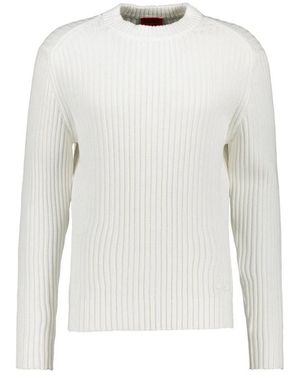 HUGO Truien & Vesten ,Wit ,Katoen Sribban Sweater