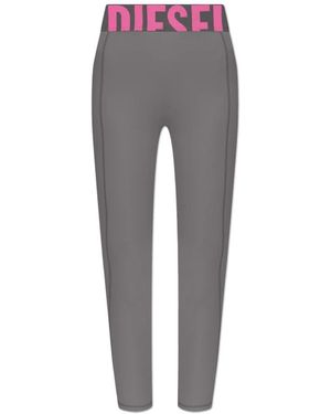 DIESEL Leggings Mit Logo - Grau