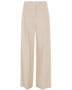 Eleventy Wide Trousers - Neutro