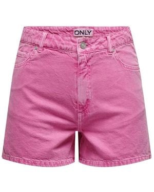 ONLY Bermuda Jeans Silla - Roze