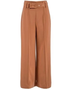 Nenette Wide Trousers - Brown