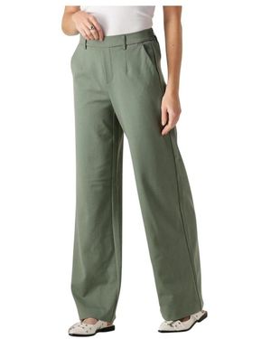 Object Wide Trousers - Groen