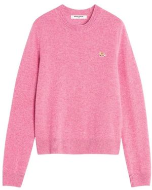 Maison Kitsuné Trui Met Ronde Hals - Roze