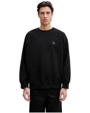 Maison Kitsuné Fox Head Oversize Sweatshirt - Zwart
