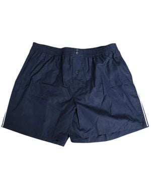 Dolce & Gabbana Marineblaue Baumwoll-Badeshorts